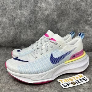 Nike ZoomX Invincible 3 Running Shoes Womens Sz 9.5 White Pink Blue DR2660-105